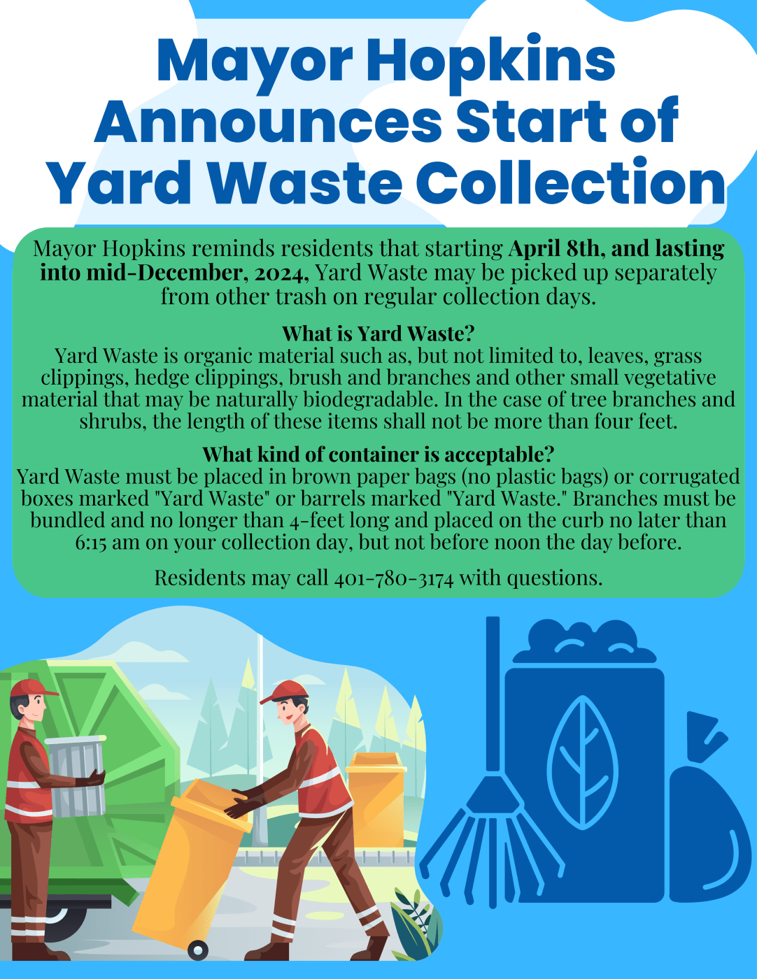 Mayor Hopkins Announces 2024 Yard Waste Pick Up Begins April 8th